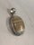 Metal Vintage Tan / Cream Oval Striped Agate Pendant For Sale - Image 7 of 9