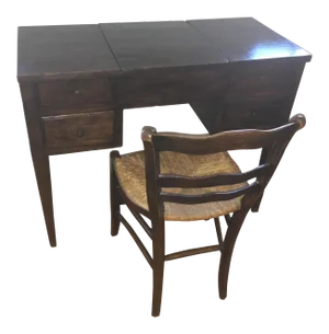 19th Century French Country Dressing Table and Chair - 2 Pieces