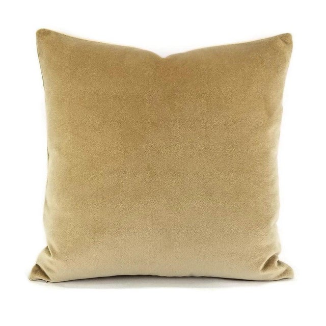 Holly Hunt Aqua Velvet Sand Pillow Cover For Sale - Image 10 of 10