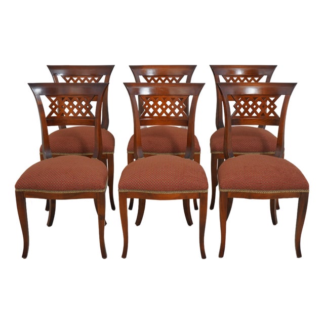 Set of 6 Italian Svevo Neoclassical Dining Room Chairs For Sale