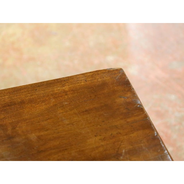 18th Century Spanish Baroque Walnut Side Table With Single-Plank Top and Drawer For Sale - Image 10 of 16