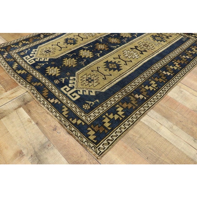 Textile Vintage Caucasian Shirvan Prayer Rug - 04'05 X 05'02 For Sale - Image 7 of 10