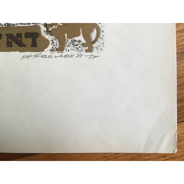 Anatoli Lvovich Kaplan, VIntage Russian Shtetl Shabbat Candlesticks, Judaica Lithograph, 1957-1961 For Sale - Image 4 of 10