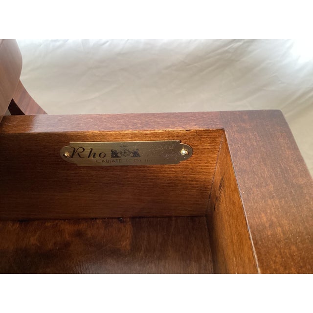 Italian Elegant Mahogany With Inlay Intricate Dropleaf Ide Table For Sale - Image 3 of 12