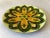 Mid-Century Modern Mid 20th Century Italian Green & Gold Mandala Enameled Copper Round Vide Poche Tray For Sale - Image 3 of 7
