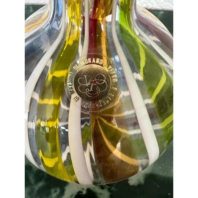 Murano Glass Bottle Vase, 1990s For Sale - Image 3 of 5