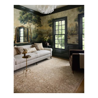 Chris Loves Julia x Loloi Palma Bark / Natural 9'-6" x 13'-1" Area Rug For Sale