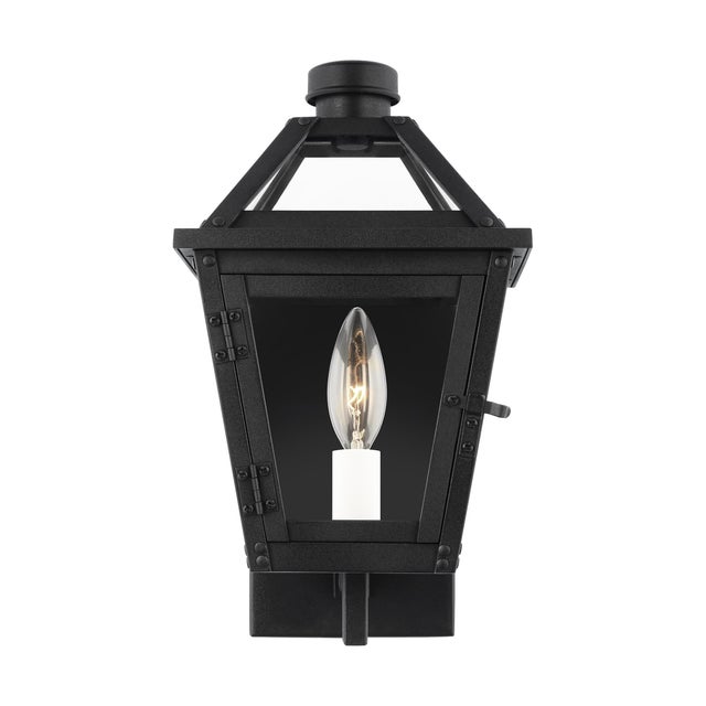 Traditional Chapman & Myers by Visual Comfort Studio Hyannis Extra Small Wall Lantern, Textured Black For Sale - Image 3 of 3