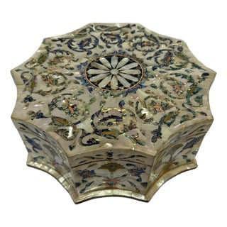 Handmade Wooden Jewelry Box With Mother of Pearl Inlay – Luxury Trinket Storage Box For Sale