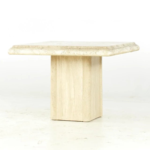 Mid Century Travertine Side Tables Pair Chairish