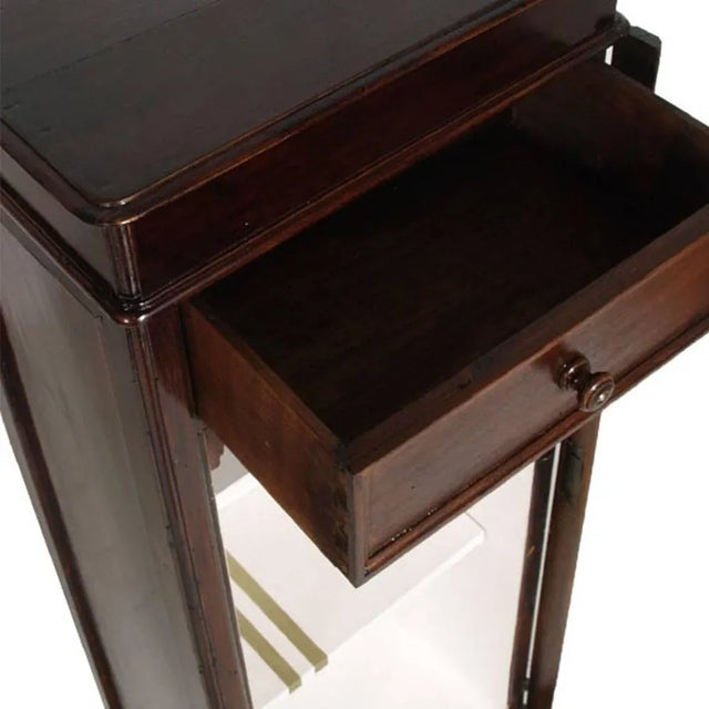 19th-Century Walnut Bookcase Cabinet For Sale - Image 5 of 9