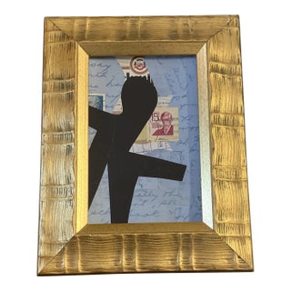 Contemporary Original Wayne Cunningham Small Abstract Collage Tabletop Frame For Sale