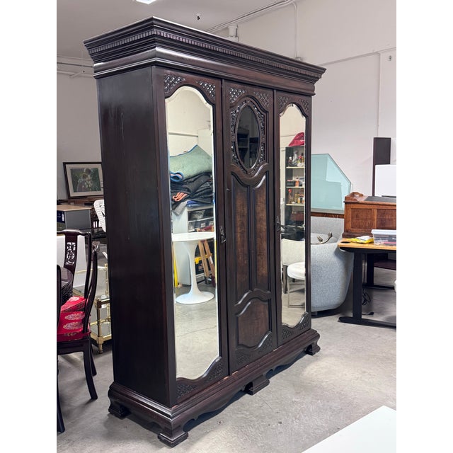 Design Plus Gallery presents Modular Double Mirror Door Wardrobe. This antique modular wardrobe is combines practical...