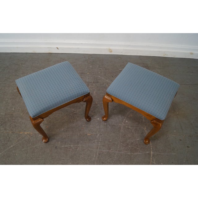 Ethan Allen Solid Maple Stools A Pair Chairish