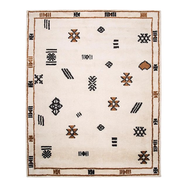 Schumacher Samsun 8' x 10' Moroccan Wool Rug in Carbon For Sale