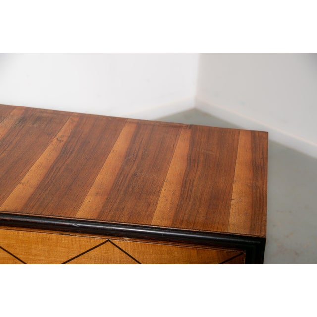 Italian Chest of Drawers in Teak with Faux Bone Handles, 1940 For Sale - Image 3 of 18