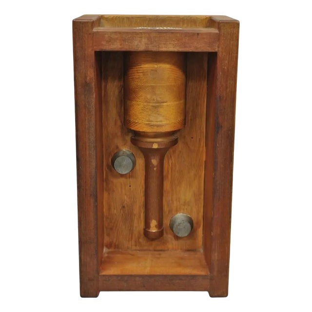 Vintage Industrial Foundry Wooden Block Mold Architectural Valcor Engine Corp For Sale