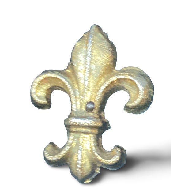 Blue Velvet and Brass Medallion Mirror, 1960s For Sale - Image 6 of 9