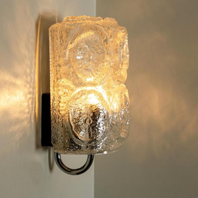 Clear Chrome Glass Wall Light by Helena Tynell for Limburg, 1960 For Sale - Image 15 of 18