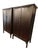 This pair of 19th century antique cabinets feature a clean-lined design with a rich, dark brown finish that highlights the...