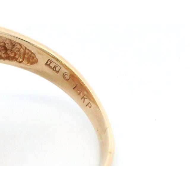 1990s 14k Yellow Gold Baguette and Round Diamond Cluster Ring, Size 7.25 For Sale - Image 11 of 12