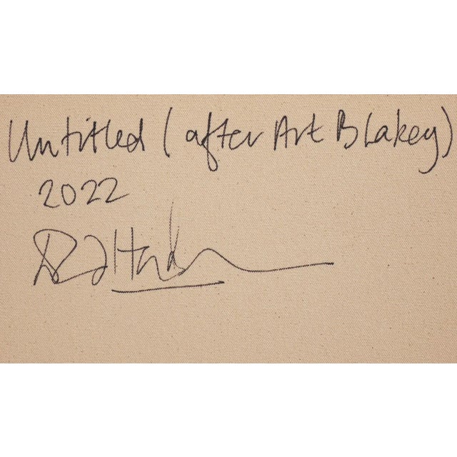 2022 "Untitled (After Art Blakey)" Colorful Abstract Mixed Media Painting by David Hardaker For Sale - Image 10 of 11