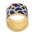 1980s 1980s Cartier Italian 18k Yellow Gold Blue and White Enamel Cigar Band, Size 5.5 For Sale - Image 5 of 5
