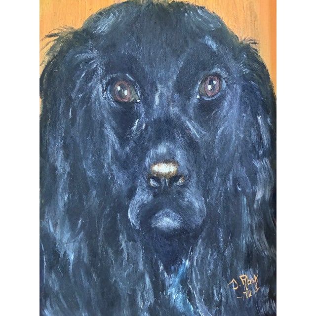 Paint Vintage Original Dog Portrait Oil Paintings - Set of 2 For Sale - Image 7 of 16