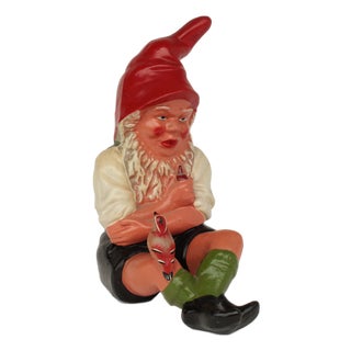 Terracotta Garden Gnome from PGH, 1950s For Sale