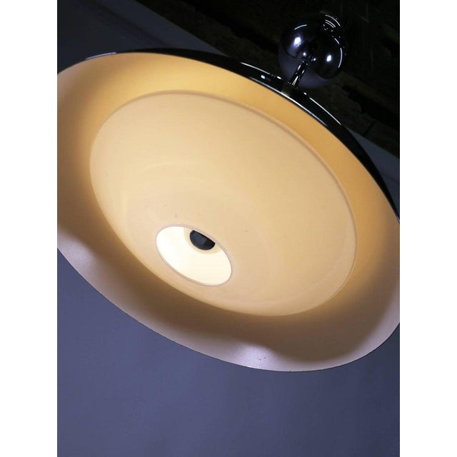 German Space Age Chrome and Glass Pendant Lamp from Glashütte Limburg, 1970s For Sale - Image 4 of 5