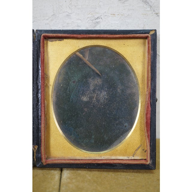 Antique 19th Century Daguerreotype Leather Picture Photo Frame 3.75" For Sale - Image 13 of 13