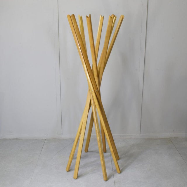 Light Yellow Mid-Century Modern Coat Rack by Zanotta, 1960s For Sale - Image 8 of 8