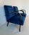 Set of Italian Art Deco Blue Armchairs, 1930s For Sale - Image 3 of 10