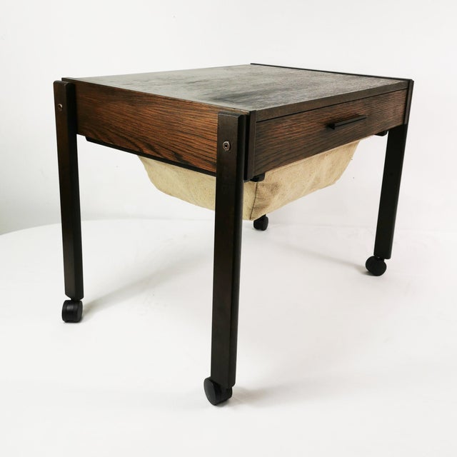 Mid-Century Modern Modernist Mobile Side Table, Denmark, 1960s For Sale - Image 3 of 16