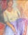 Figurative Large Vintage Fauvist Post Impressionist Portrait of a Woman C.1970s For Sale - Image 3 of 6