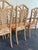 Vintage Carved Faux Bois Dining Chairs in Quadrille Palm Print For Sale In West Palm - Image 6 of 12