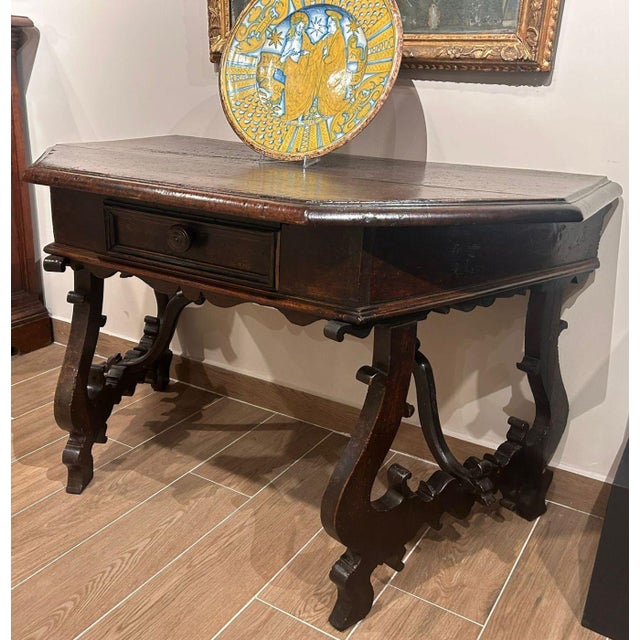 Walnut Console, Central Italy, 16th Century For Sale - Image 3 of 6
