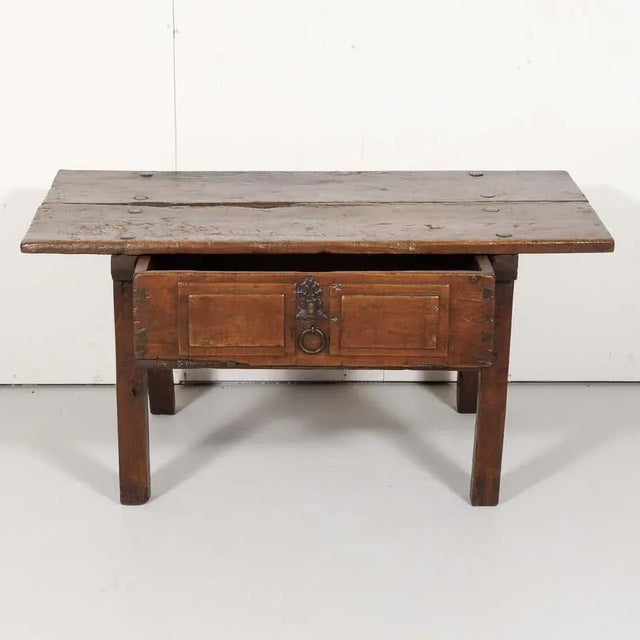 Mid 18th Century 18th Century Solid Walnut Spanish Side Table For Sale - Image 5 of 13