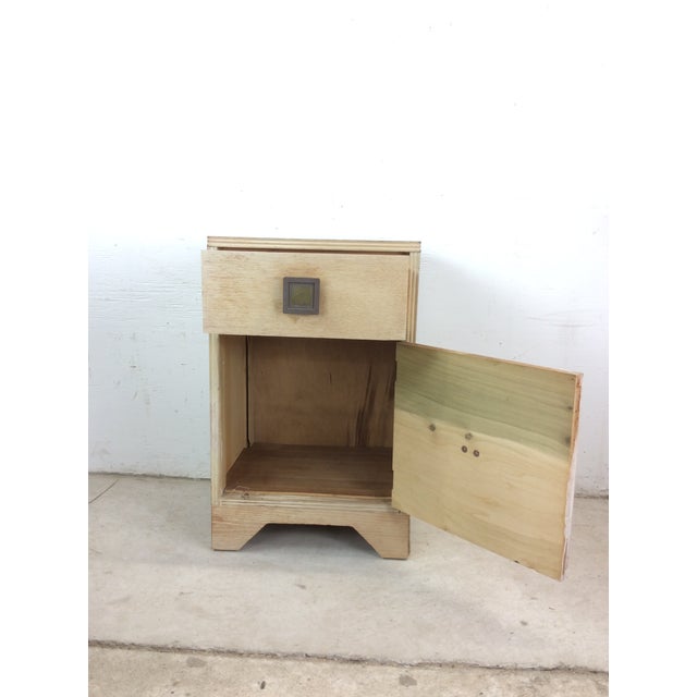Mid Century Modern Nightstand With Drawer and Cabinet For Sale - Image 9 of 12