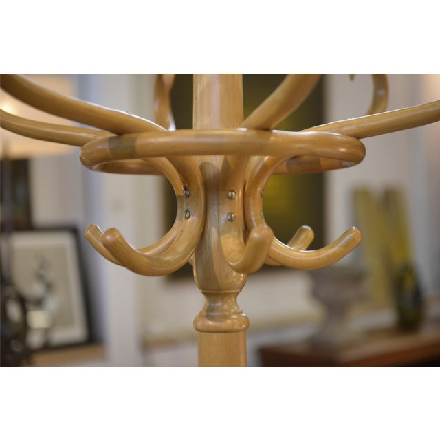 1970s Curved Beechwood Coat Rack, 1970s For Sale - Image 5 of 9