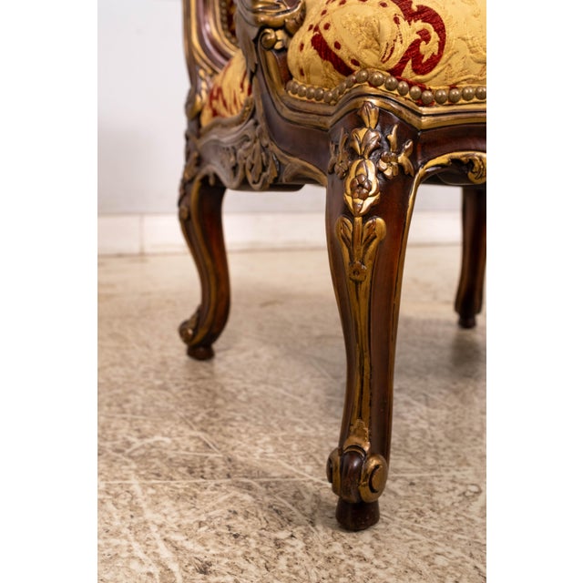 Pair of Southwood Louis XV Style Fauteuil Carved Armchairs For Sale - Image 15 of 18