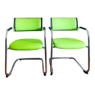 Dauphin Teo Ergonomic Neon Green Accent Chairs - a Pair For Sale
