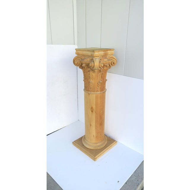 Mediterranean Column Pedestal Stand, Greco-Roman Style, Late-20th Century For Sale - Image 3 of 11