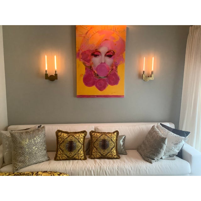 Vintage Atelier Versace Fabric Pillows - a Pair For Sale In New York - Image 6 of 12