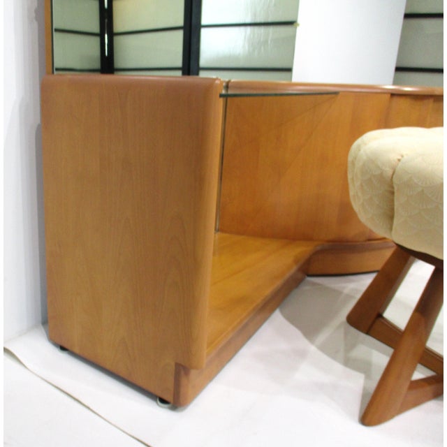 Champagne Sculptura Heywood Wakefield Champaign Vanity Set M776 For Sale - Image 8 of 14