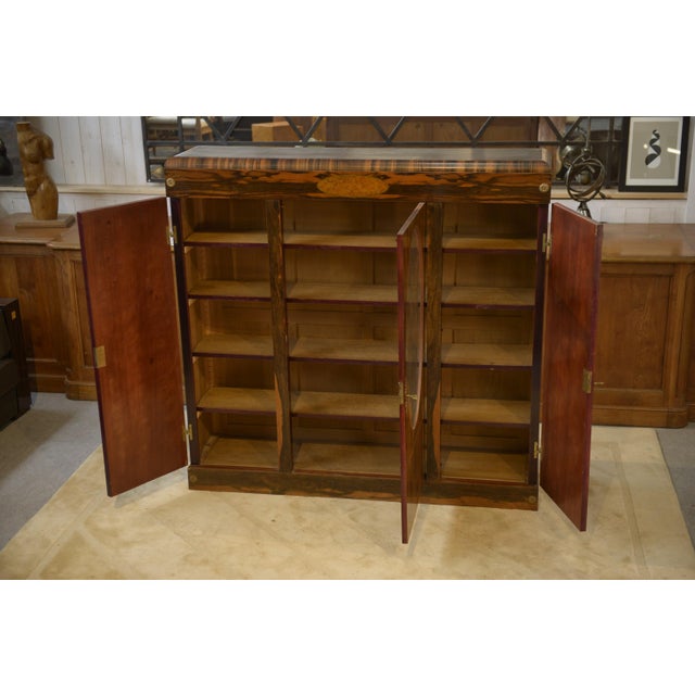 Neo-Classical Art Deco Wardrobe in Ebony Veneer, 1930s For Sale - Image 11 of 15