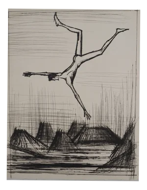 Bernard BUFFET: The Arrival of Cyrano, Original Engraving