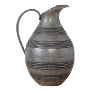 1940s French Pewter Pitcher For Sale