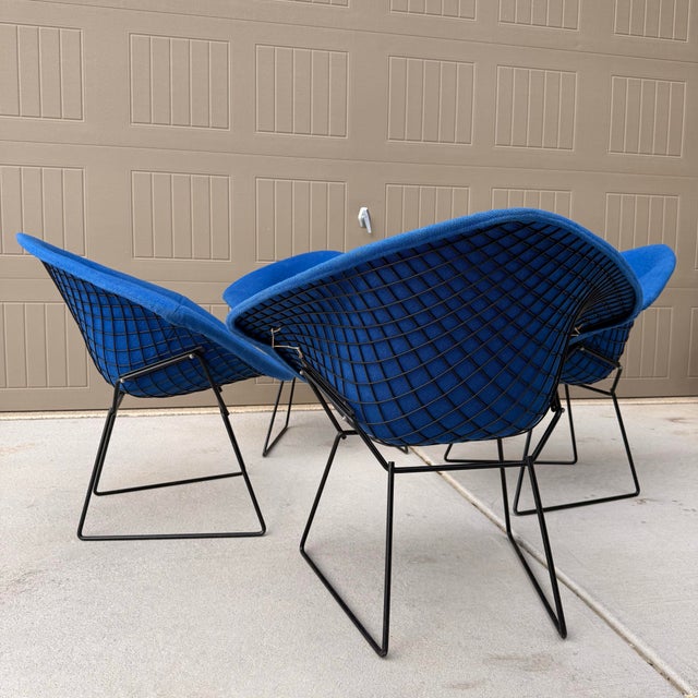 Set of Four Harry Bertoia Diamond Chairs for Knoll For Sale - Image 10 of 11