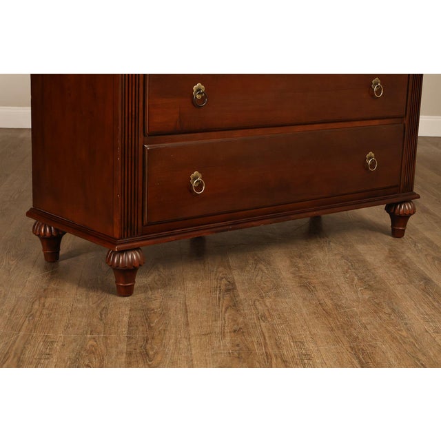 Brown Ethan Allen British Classics "Dawson" Seven Drawer Chest For Sale - Image 8 of 18